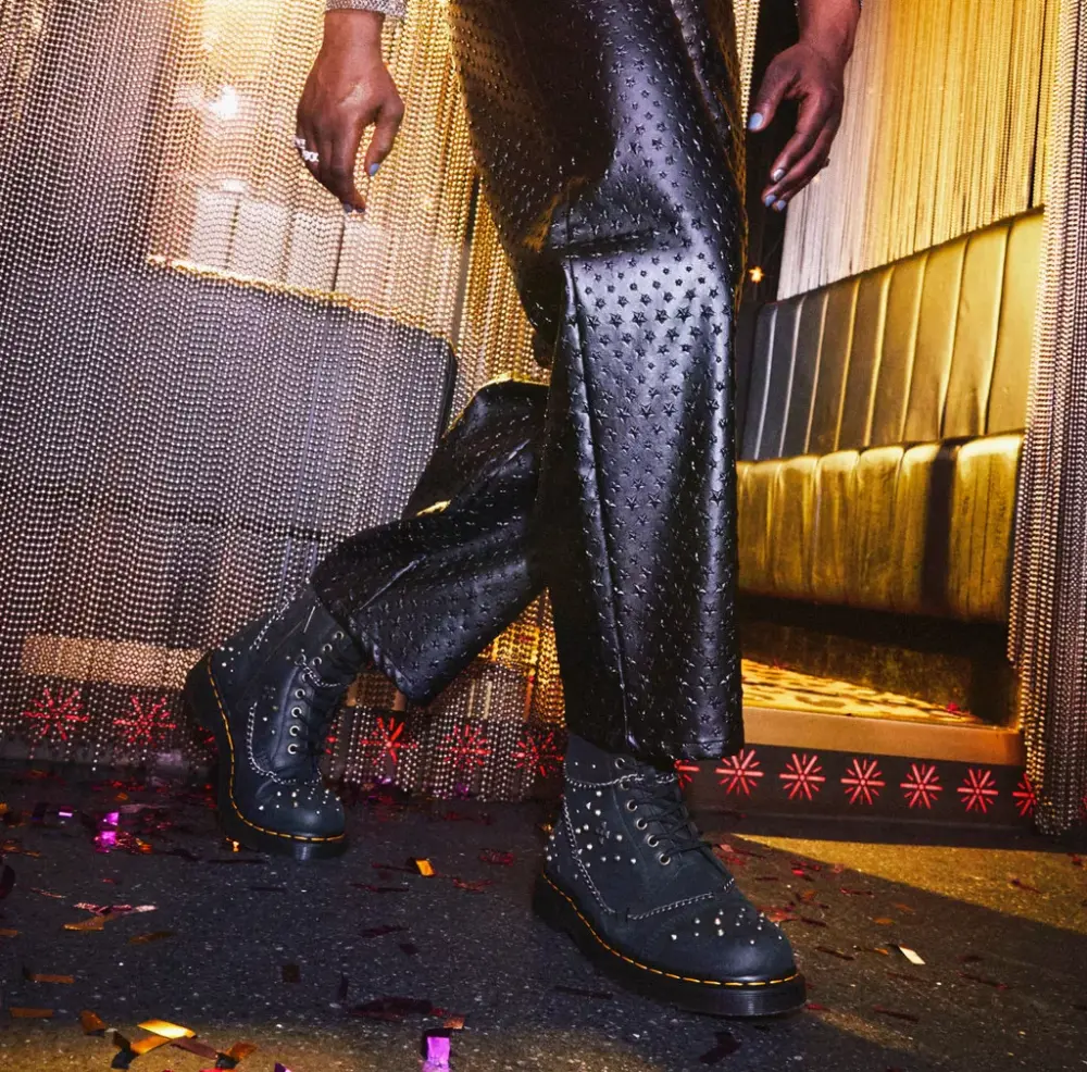 Giày Dr. Martens 1460 Studded Chain Lace Up ‘Black’ 27776001 - Ảnh 7