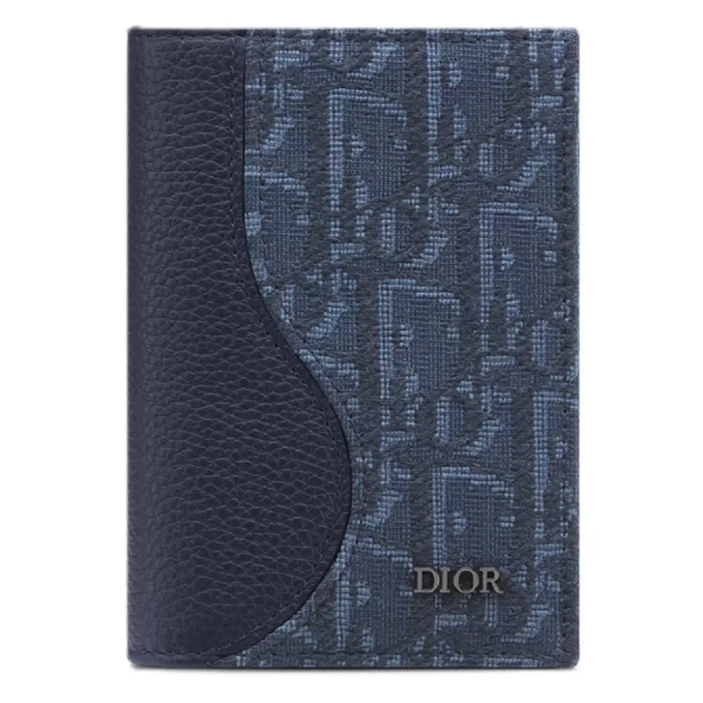 Ví Dior Saddle Vertical Bifold ‘Navy’ 2ADCH169YKS-H53E