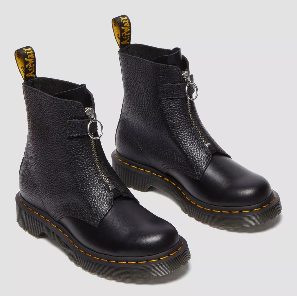 Giày Dr. Martens 1460 Front Zip Lace Up Boots ‘Black’ 32054001 - Ảnh 2