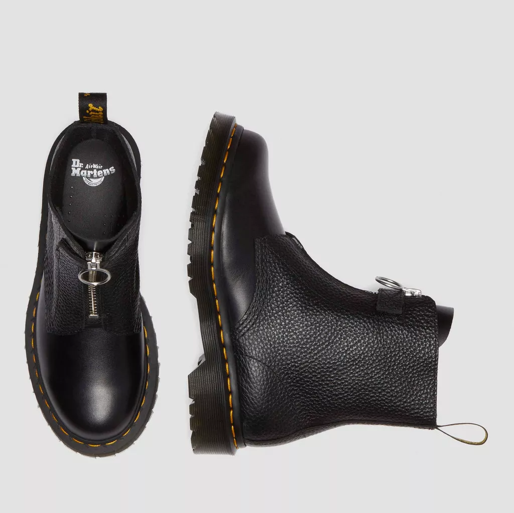 Giày Dr. Martens 1460 Front Zip Lace Up Boots ‘Black’ 32054001 - Ảnh 4