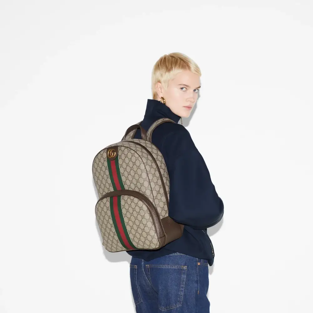 Alternative view of Balo Gucci Ophidia Gg Backpack ‘Beige’ 779901-FABYY-9744