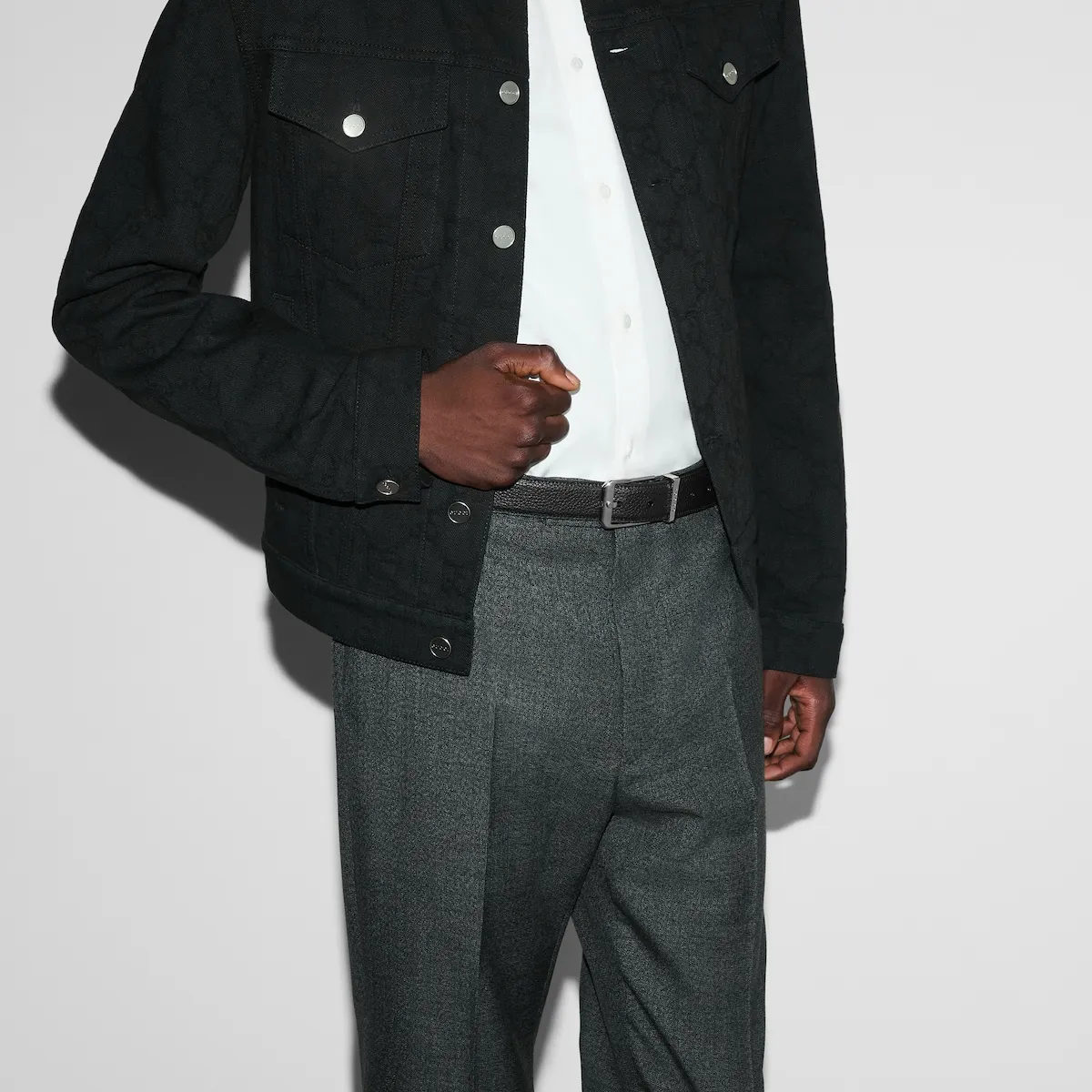 Alternative view of Thắt Lưng Gucci Rectangular Buckle ‘Black’ 793760-AABXM-1000