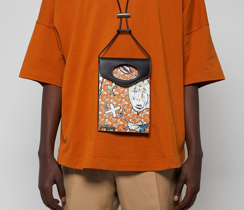 Túi Burberry Marine Print Crossbody Bag ‘Orange’ 8040048 - Ảnh 4