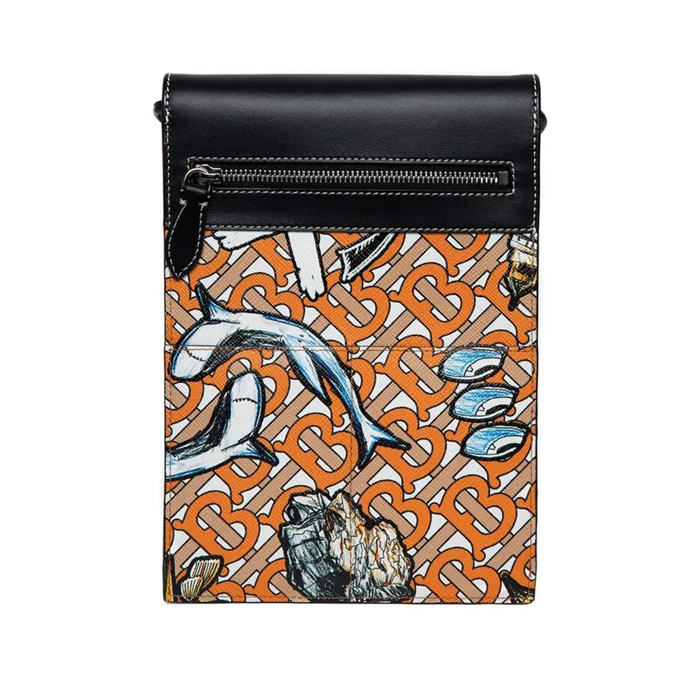 Alternative view of Túi Burberry Marine Print Crossbody Bag ‘Orange’ 8040048