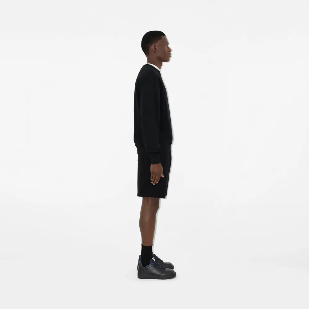 Alternative view of Giày Burberry Leather Stock Sneakers ‘Black’ 80956921