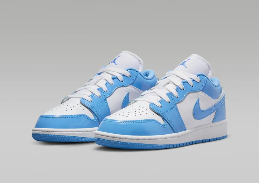 Giày Nike Air Jordan 1 Low SE GS ‘Legend Blue Patent’ FZ3929-114 - Ảnh 6