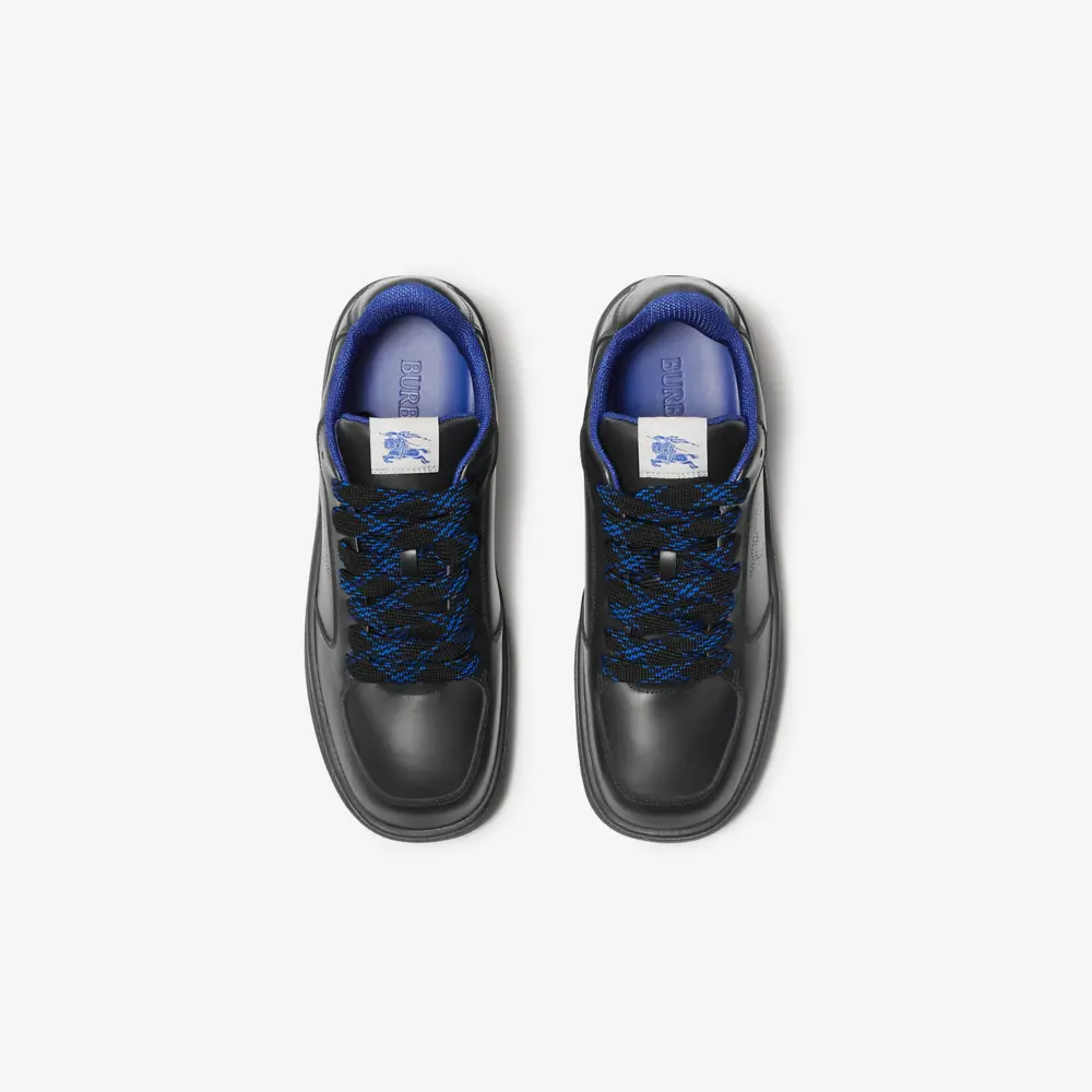 Giày Burberry Leather Stock Sneakers ‘Black’ 80956921 - Ảnh 4