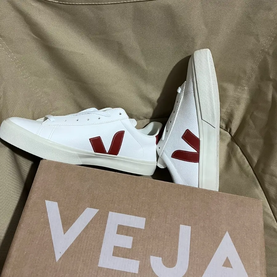 Alternative view of Giày Veja Campo Lace-Up ‘White Red’ CP052615