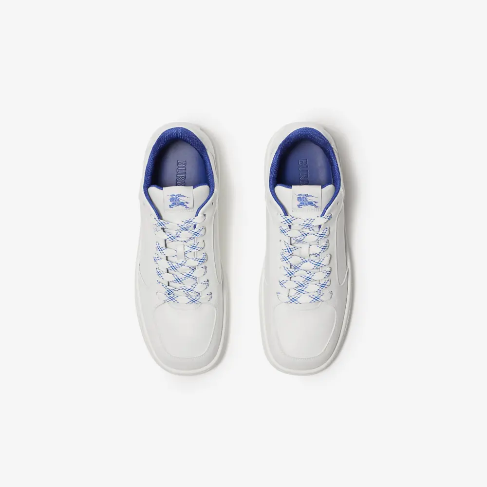 Giày Burberry Leather Stock Sneakers ‘White’ 80954241 - Ảnh 4