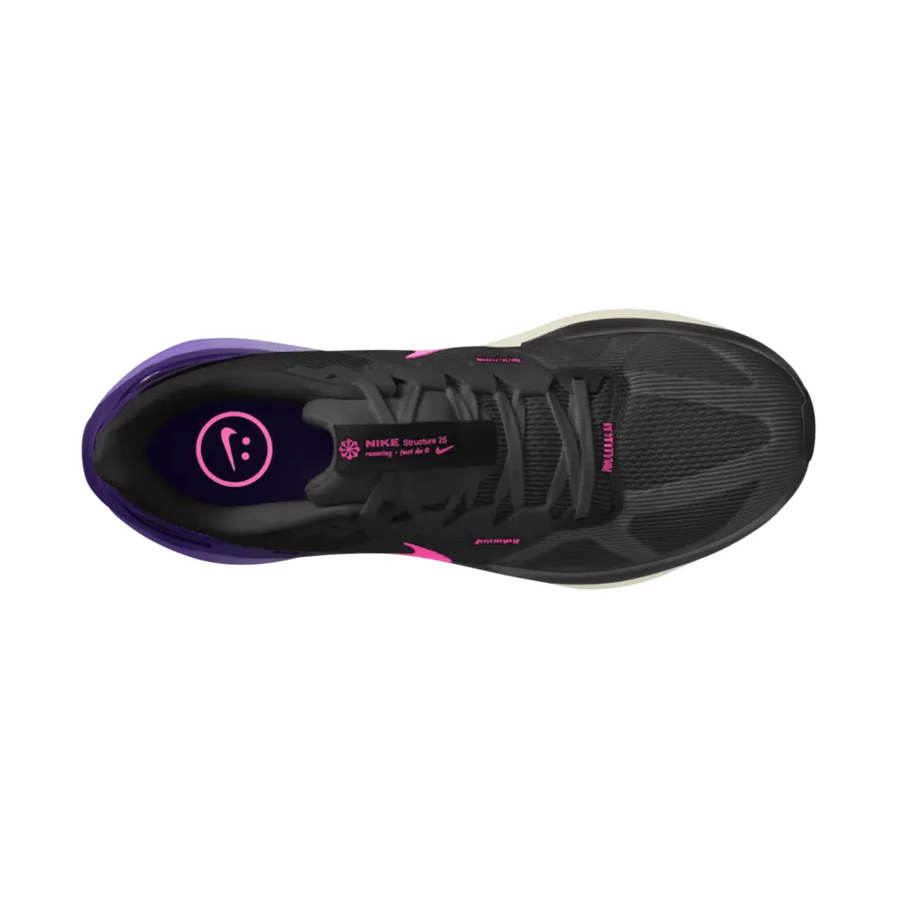 Giày Nike Zoom Structure 25 ‘Black Laser Fuchsia’ DJ7883-010 - Ảnh 5