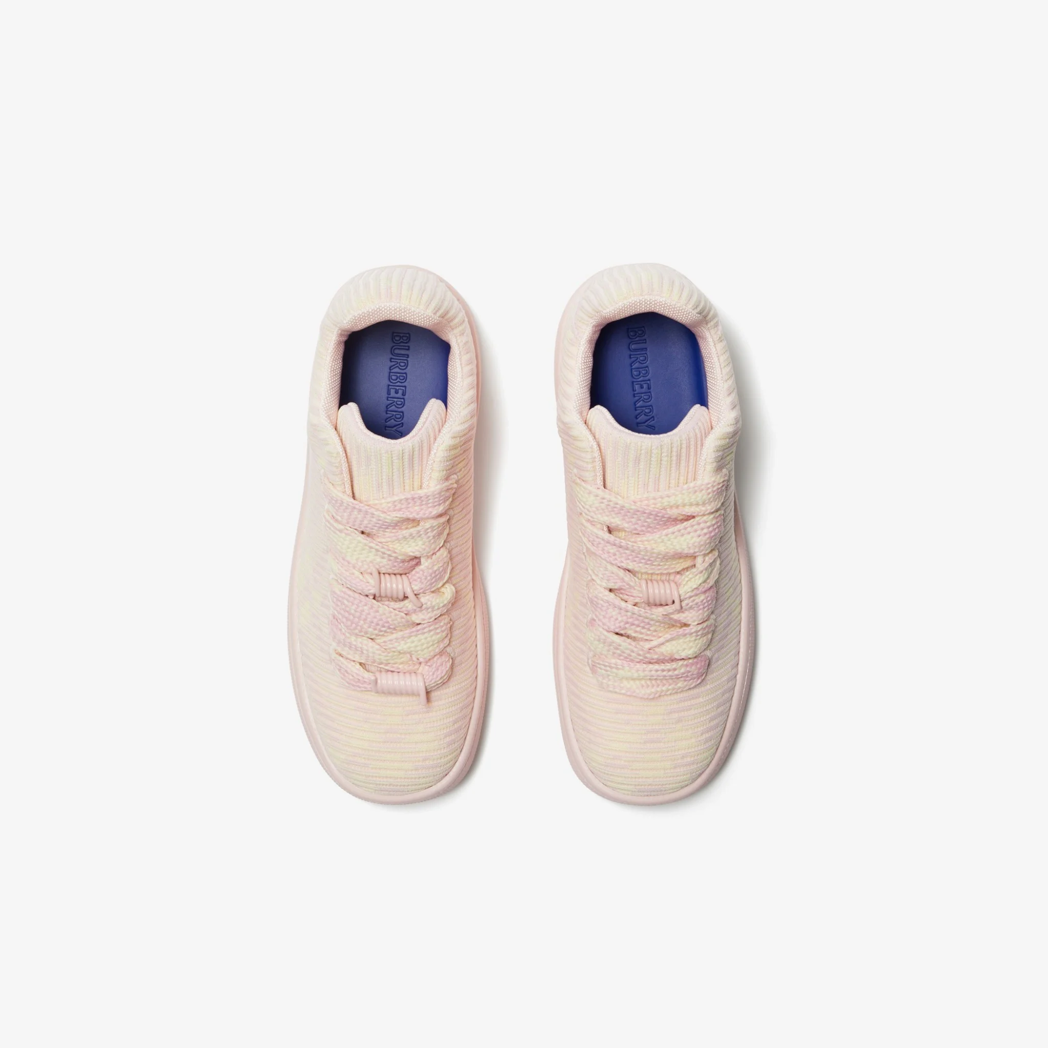 Giày Burberry Check Knit Box Sneakers ‘Cameo’ 80817301 - Ảnh 4