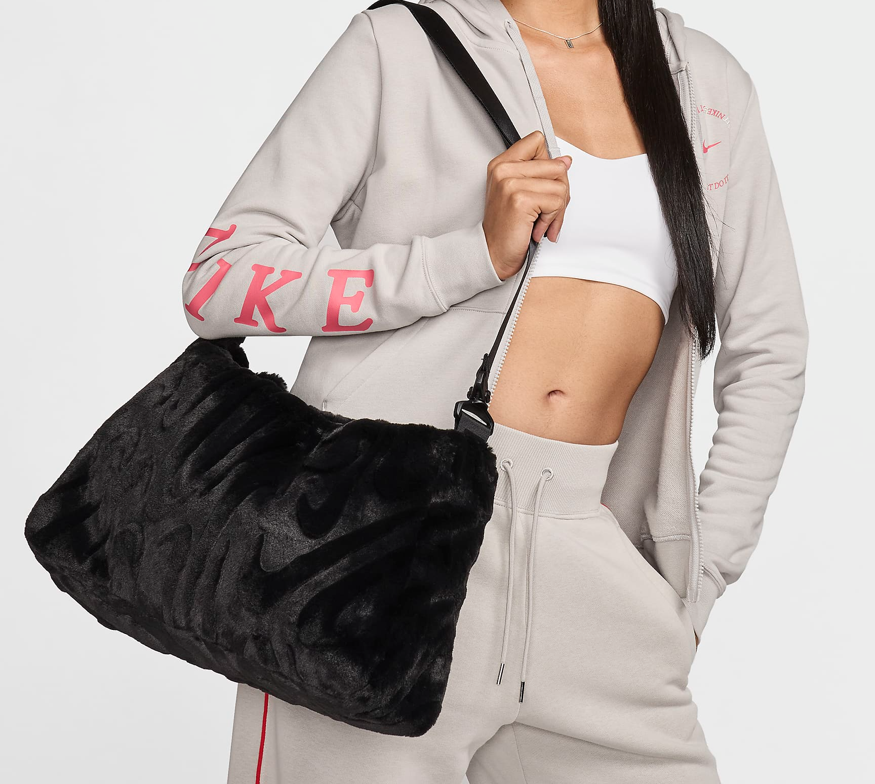 Túi Nike Sportswear Faux Fur Tote ‘Black’ FZ1323-010 - Ảnh 3