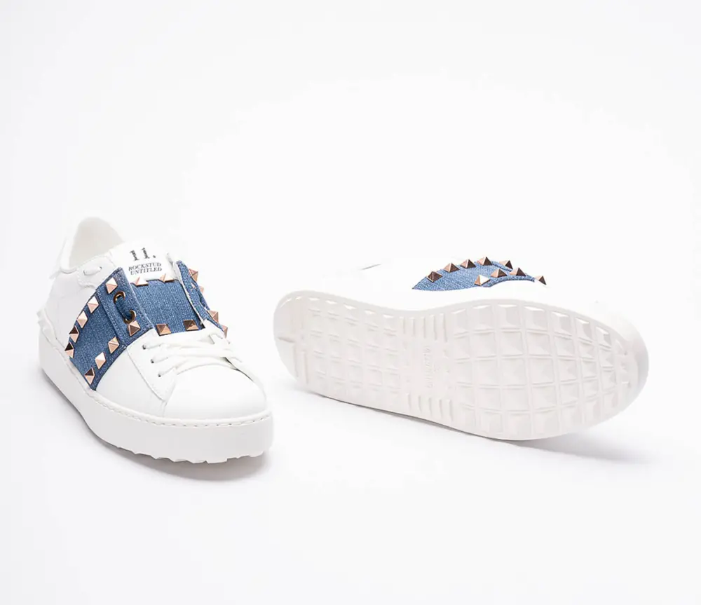 Giày Valentino Open Smooth ‘Denim’ 4W2S0A01XBA75H - Ảnh 4