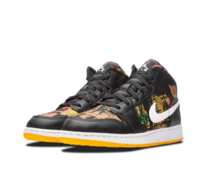 Alternative view of Giày Nike Air Jordan 1 Mid GS ‘Black Laser Orange’ 555112-003