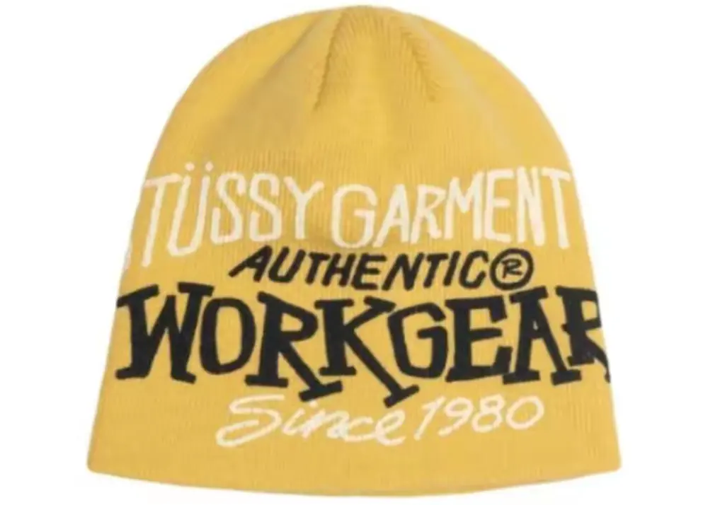 Mũ Stussy Workgear Print Skullcap ‘Mustard’ 1321183MUST