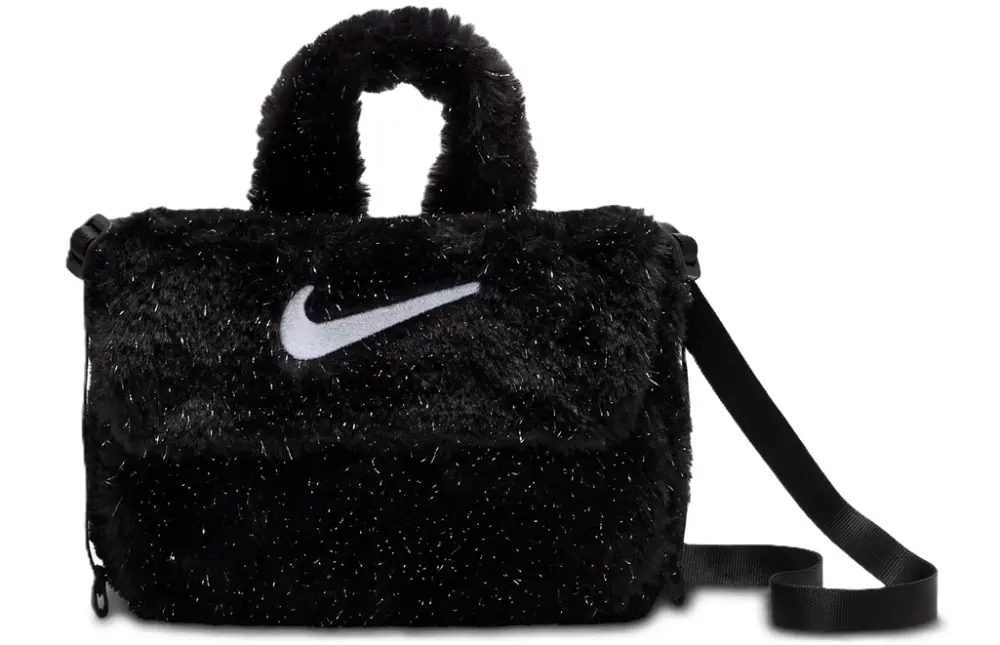 Túi Nike Older Faux Fur Crossbody Bag ‘Black’ FZ1329-010