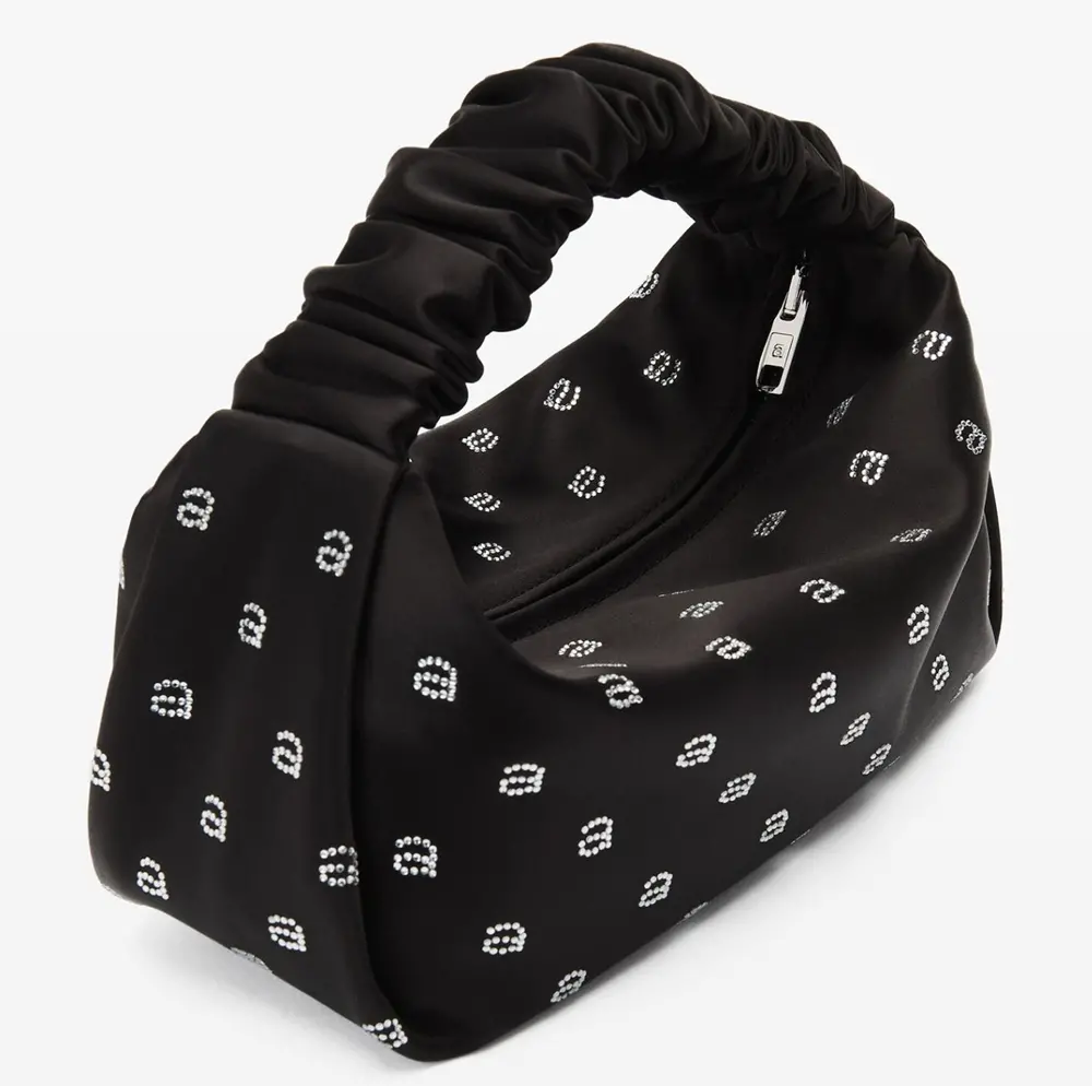 Túi Alexander Wang Hotfix Scrunchie Mini Bag In Satin 'Black' 20123R30T001 - Ảnh 3