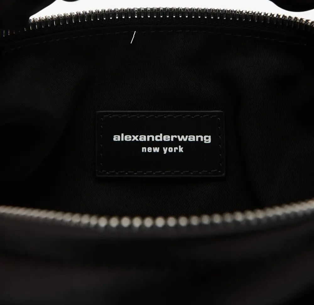 Túi Alexander Wang Hotfix Scrunchie Mini Bag In Satin 'Black' 20123R30T001 - Ảnh 4