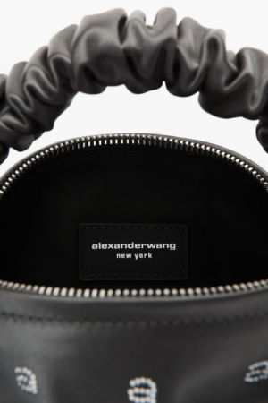Alternative view of Túi Alexander Wang Hotfix Scrunchie Mini Bag In Satin 'Smoked Pearl' 20123R30T068