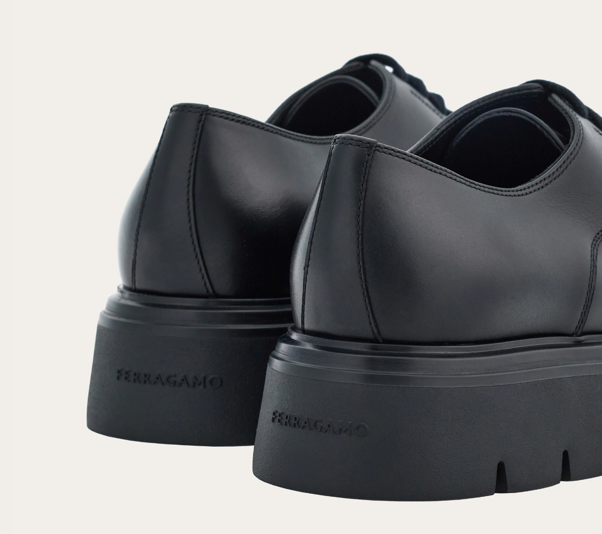 Alternative view of Giày Salvatore Ferragamo Chunky Lace Up ‘Black’ 022216-768457