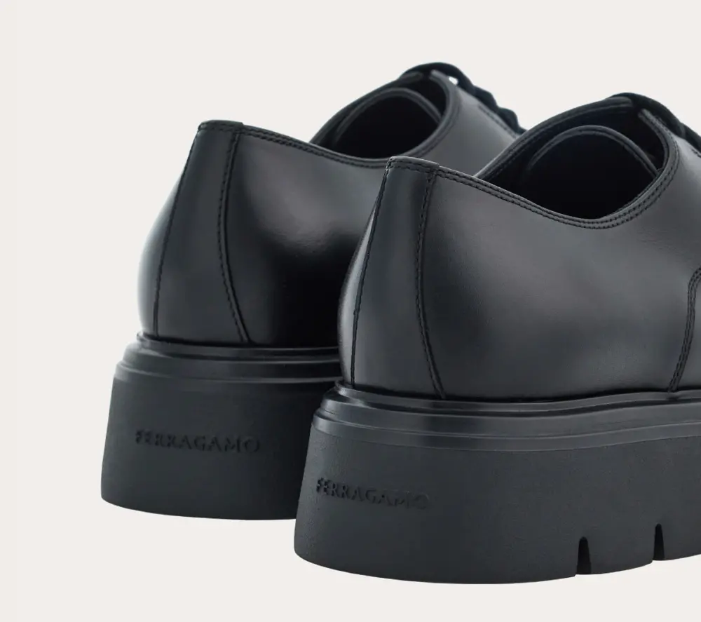 Alternative view of Giày Salvatore Ferragamo Chunky Lace Up ‘Black’ 022216-768457