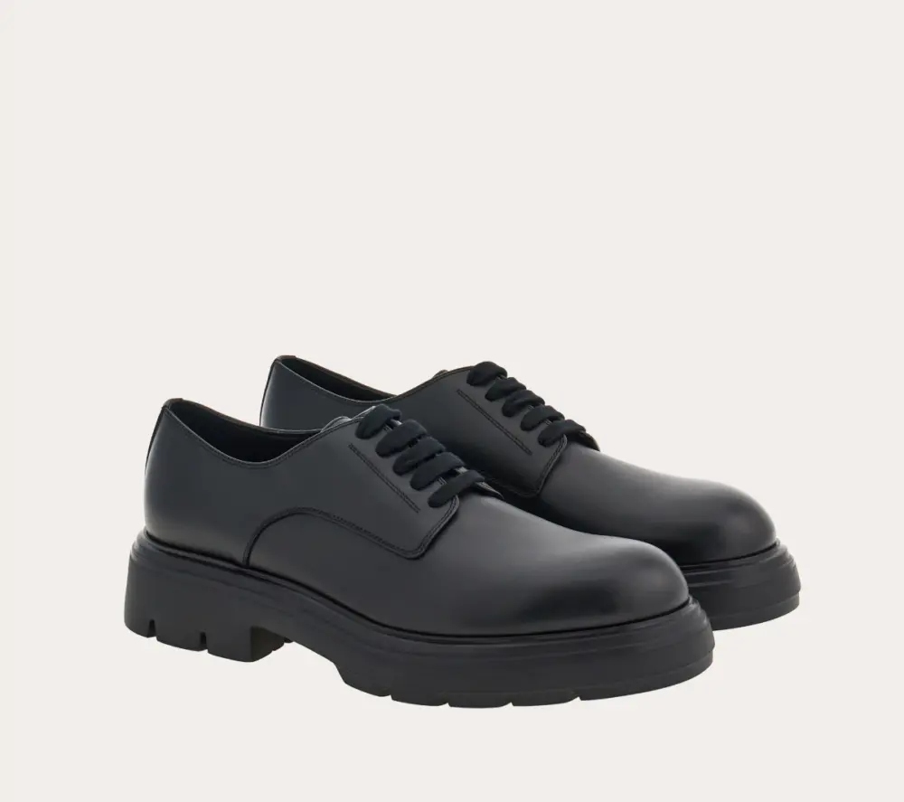Giày Salvatore Ferragamo Chunky Lace Up ‘Black’ 022216-768457 - Ảnh 3