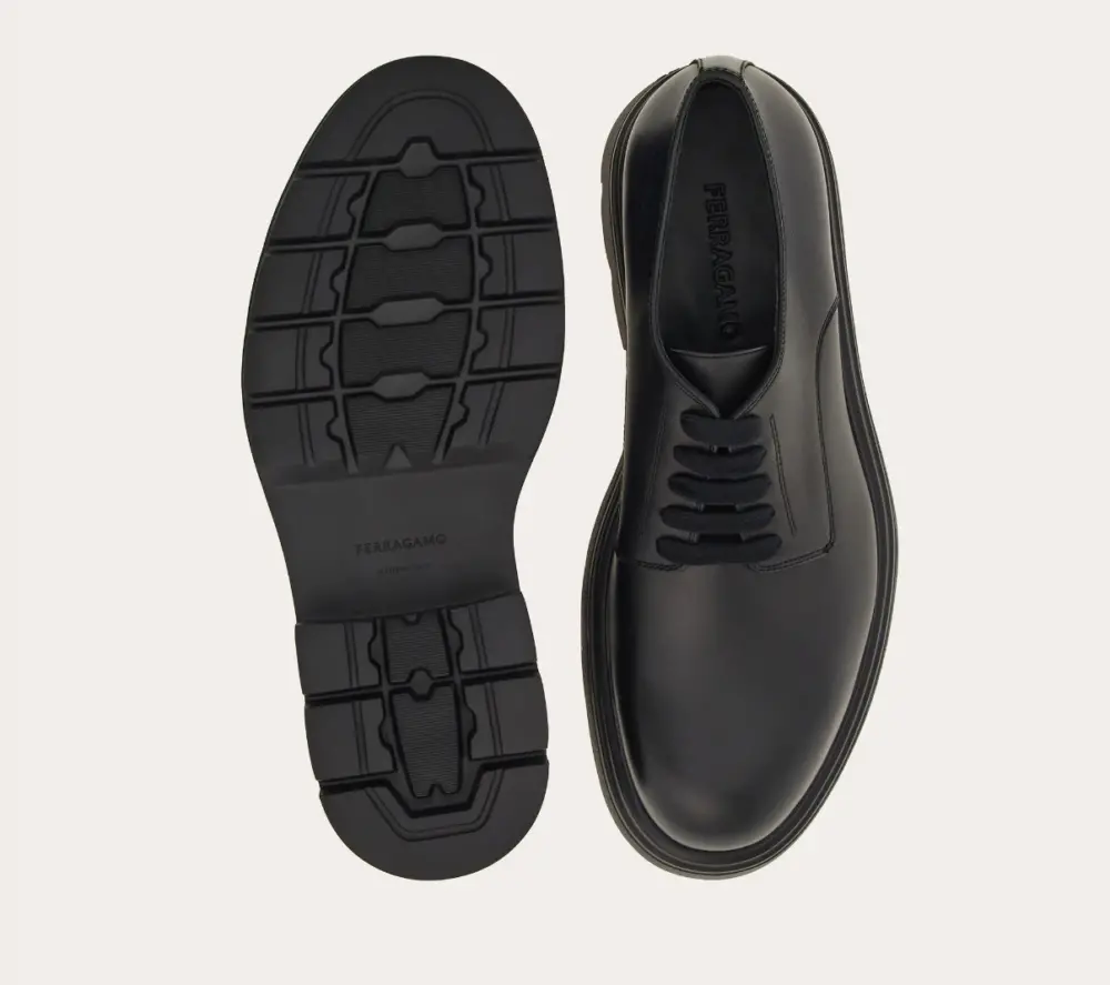 Giày Salvatore Ferragamo Chunky Lace Up ‘Black’ 022216-768457 - Ảnh 4