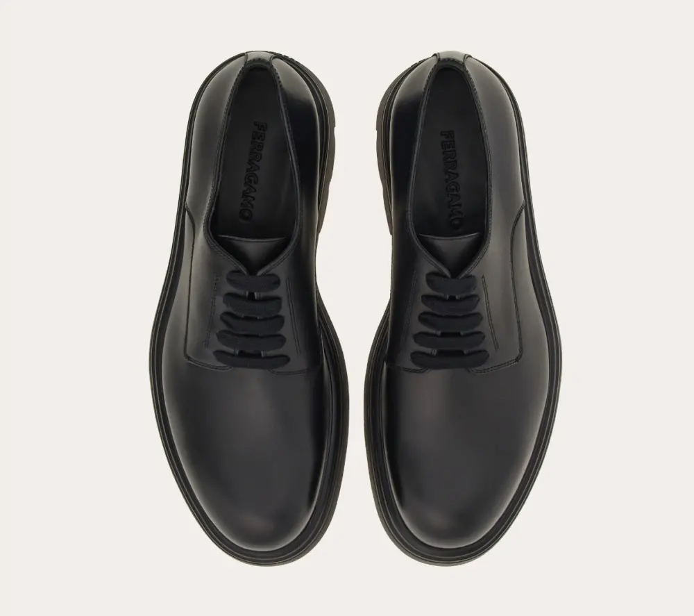 Giày Salvatore Ferragamo Chunky Lace Up ‘Black’ 022216-768457 - Ảnh 5