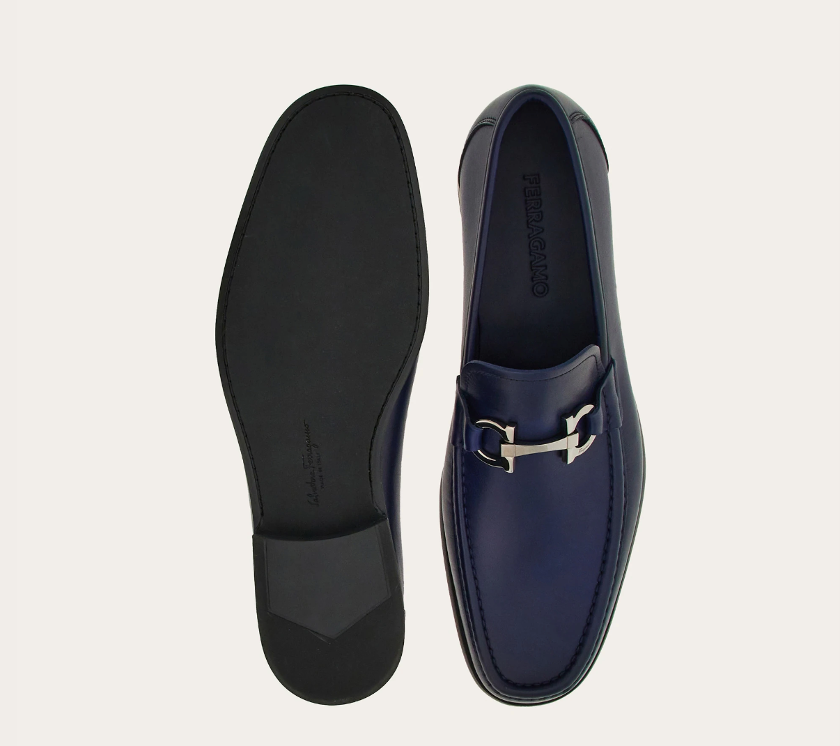 Giày Salvatore Ferragamo Moccasin ‘Blue’ 029457-769877 - Ảnh 4