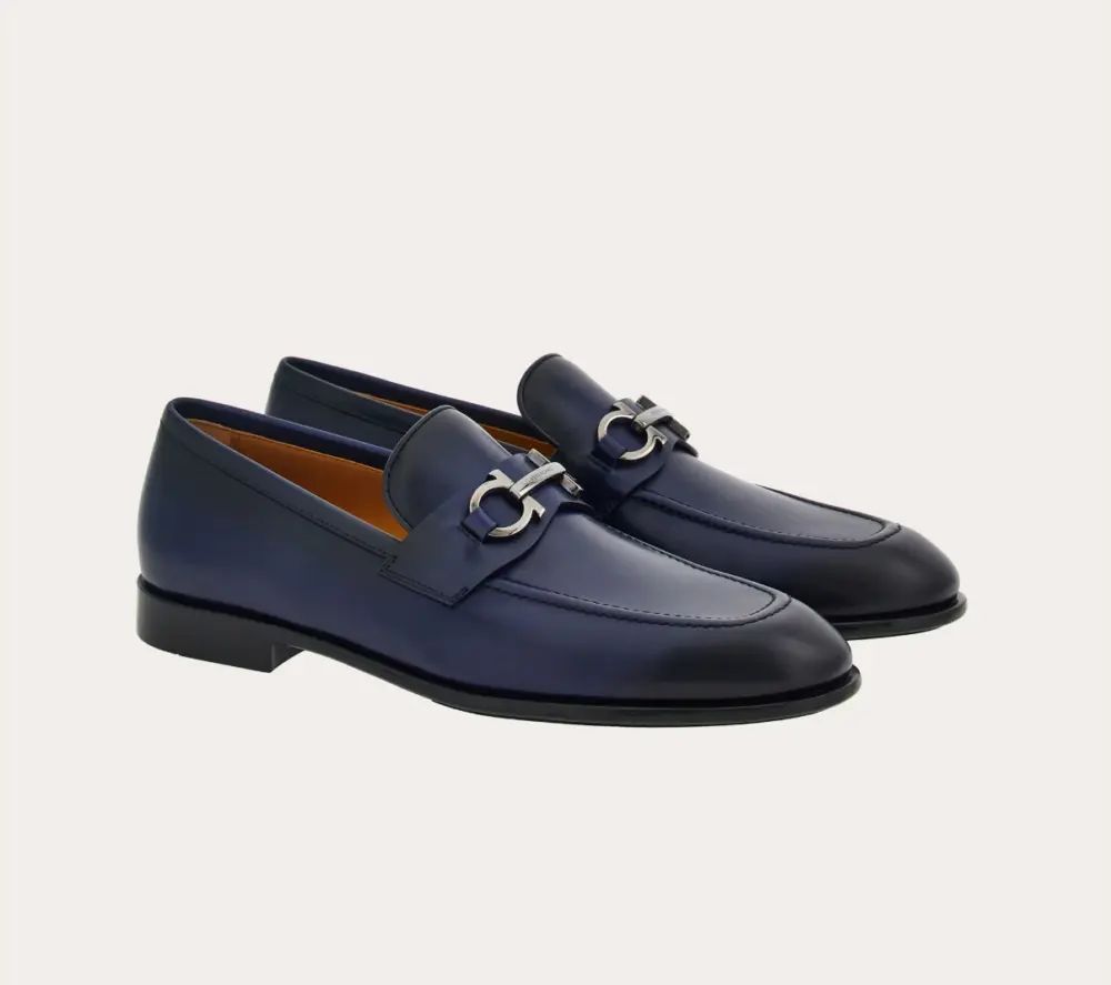 Giày Salvatore Ferragamo Moccasin ‘Blue’ 021669-768812 - Ảnh 3