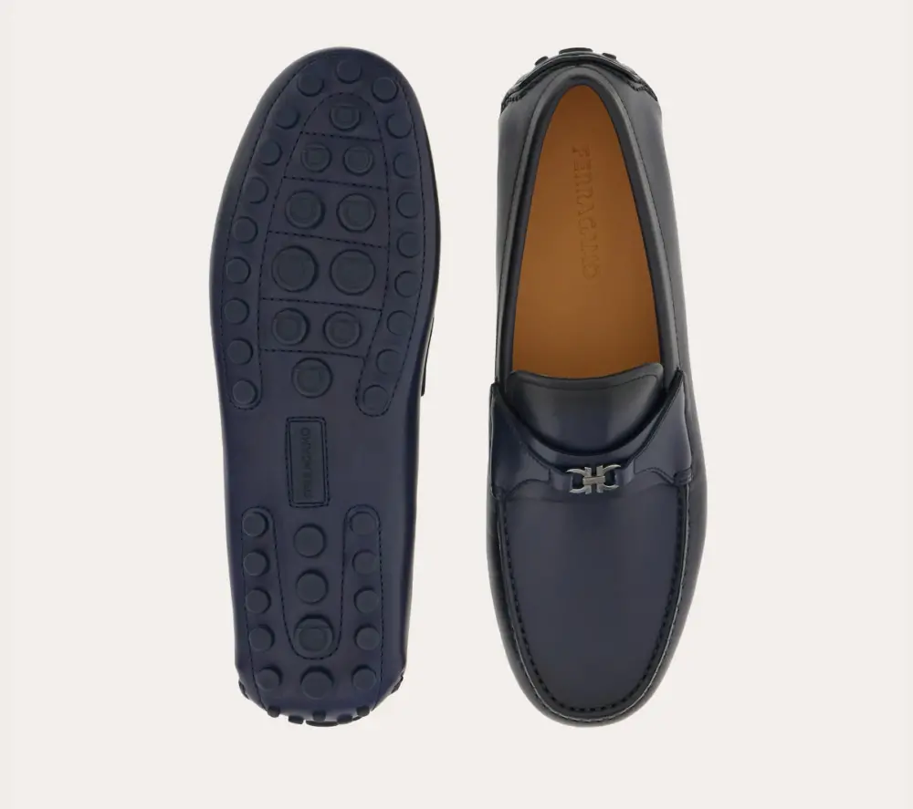 Alternative view of Giày Salvatore Ferragamo Driver Gancini Ornament ‘Blue’ 021654-762657