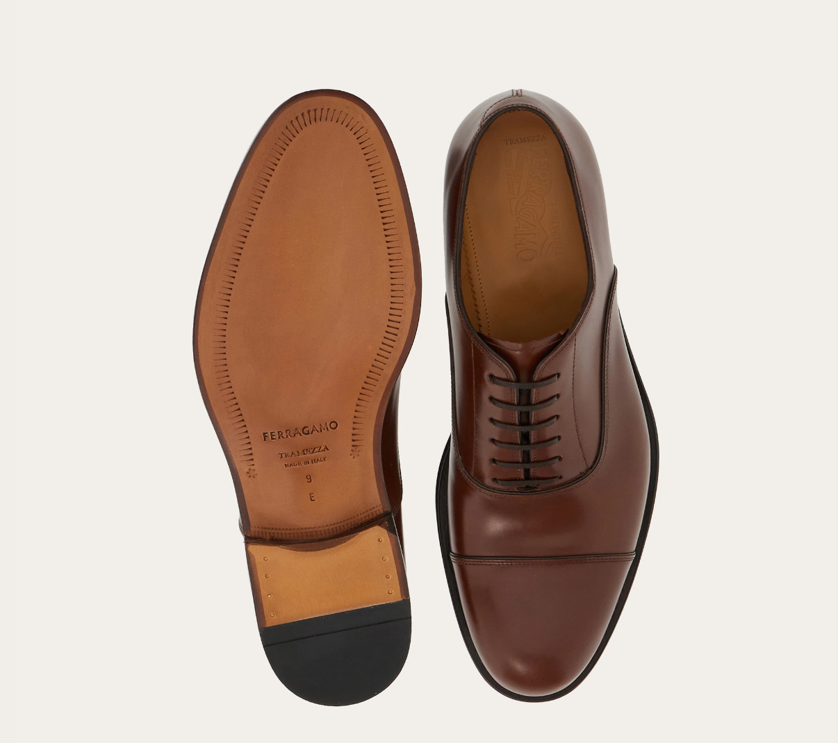 Giày Salvatore Ferragamo Tramezza Oxford ‘Brown’ 021457-762364 - Ảnh 4