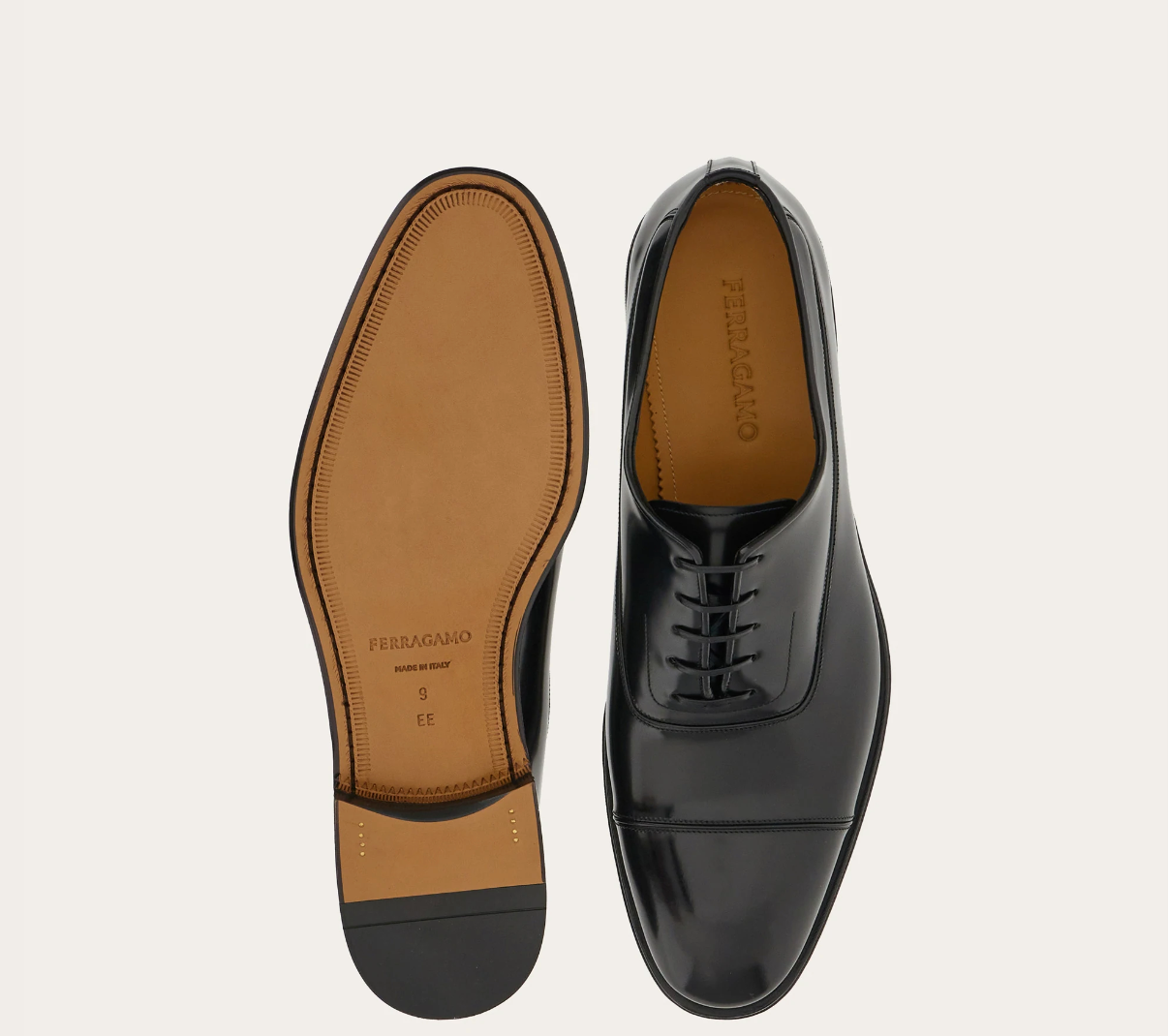Giày Salvatore Ferragamo Oxford With Toe Cap ‘Black’ 021625-762477 - Ảnh 3
