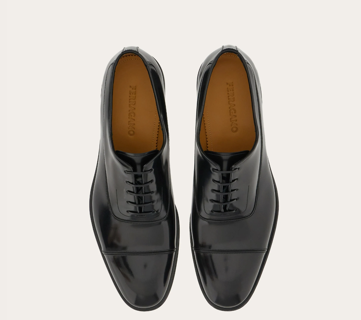 Giày Salvatore Ferragamo Oxford With Toe Cap ‘Black’ 021625-762477 - Ảnh 4