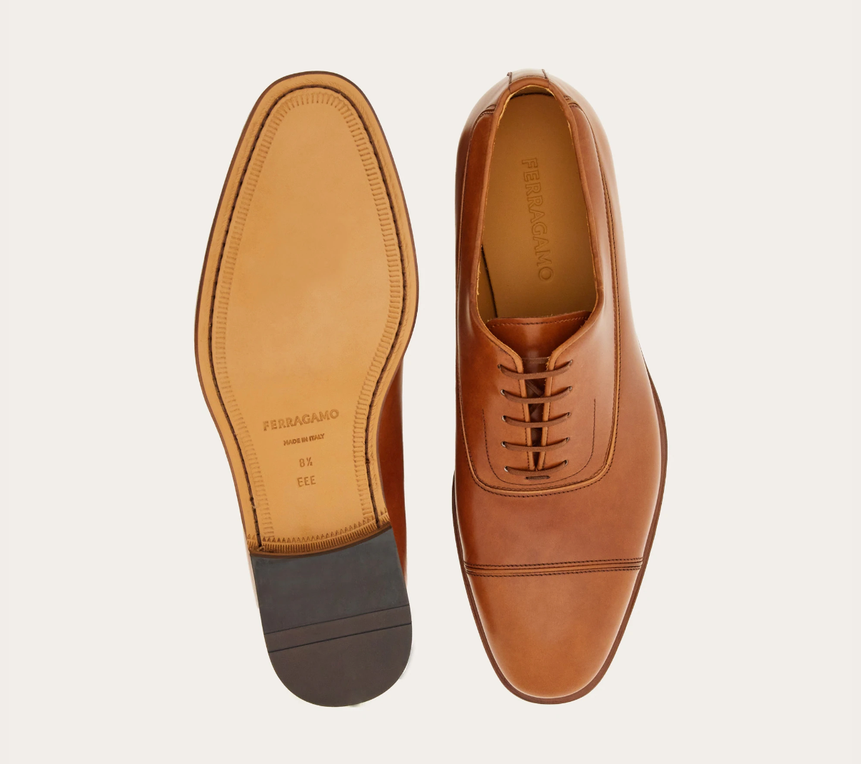 Alternative view of Giày Salvatore Ferragamo Oxford ‘Dark Leather’ 021625-768690