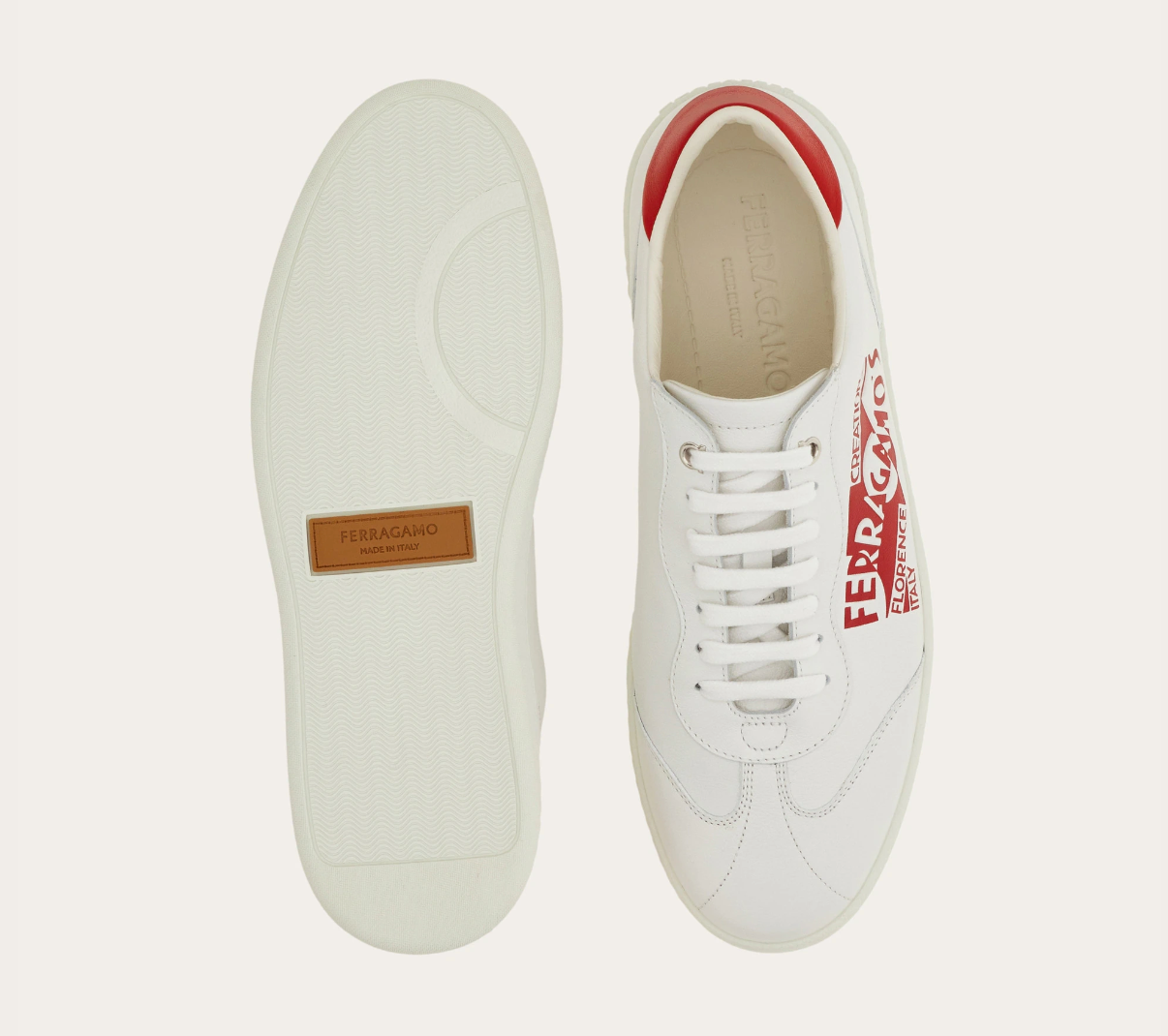 Alternative view of Giày Salvatore Ferragamo Low Top Sneaker ‘White’ 029122-775063