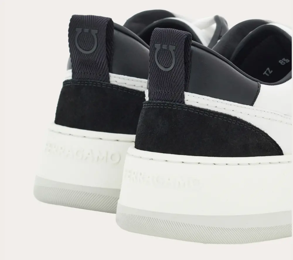 Giày Salvatore Ferragamo Suede Patch ‘Black White’ 022376-770882 - Ảnh 5