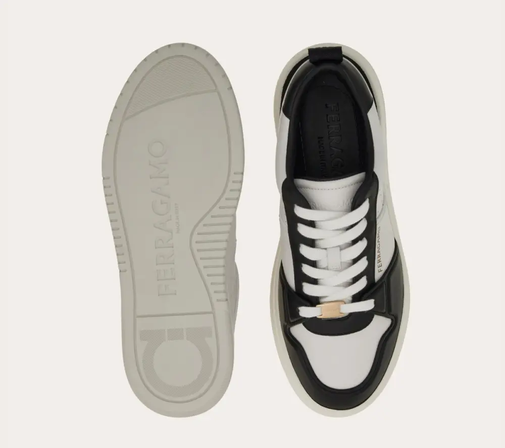Giày Salvatore Ferragamo Suede Patch ‘Black White’ 022376-770882 - Ảnh 4