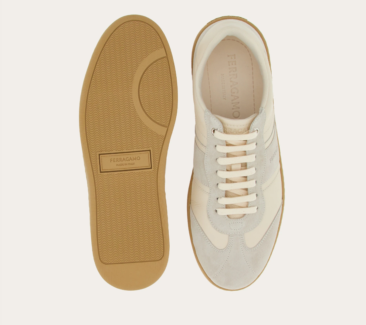 Giày Salvatore Ferragamo Low Top Sneaker ‘Mascarpone’ 021572-762260 - Ảnh 3