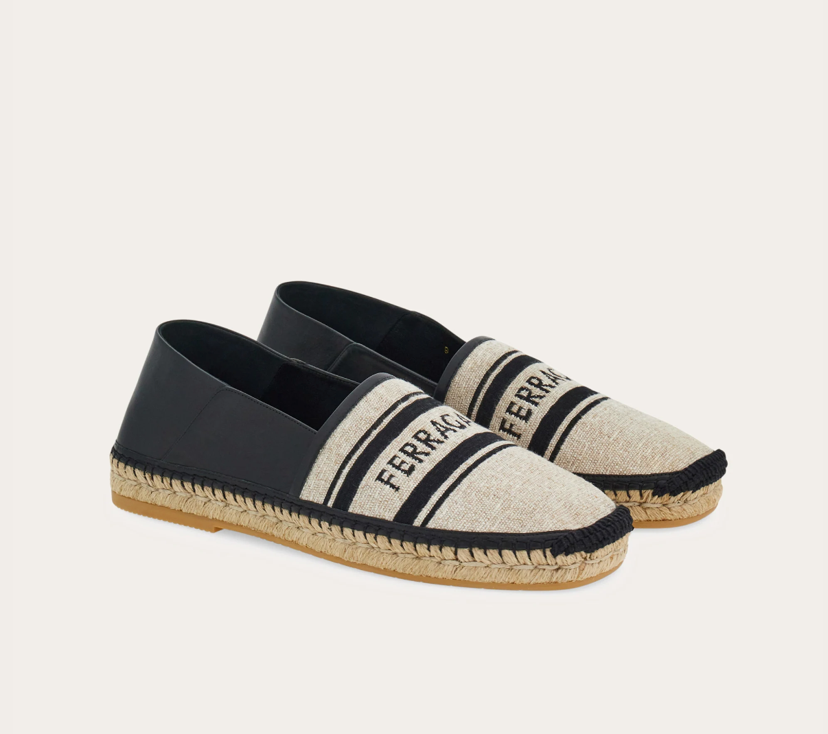 Giày Salvatore Ferragamo Jacquard Espadrilles ‘Black’ 028531-773596 - Ảnh 3