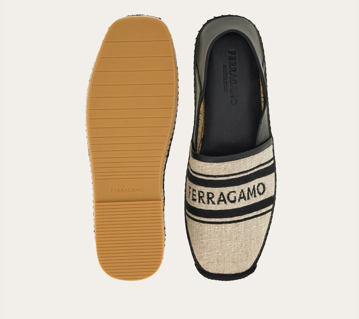 Giày Salvatore Ferragamo Jacquard Espadrilles ‘Black’ 028531-773596 - Ảnh 2