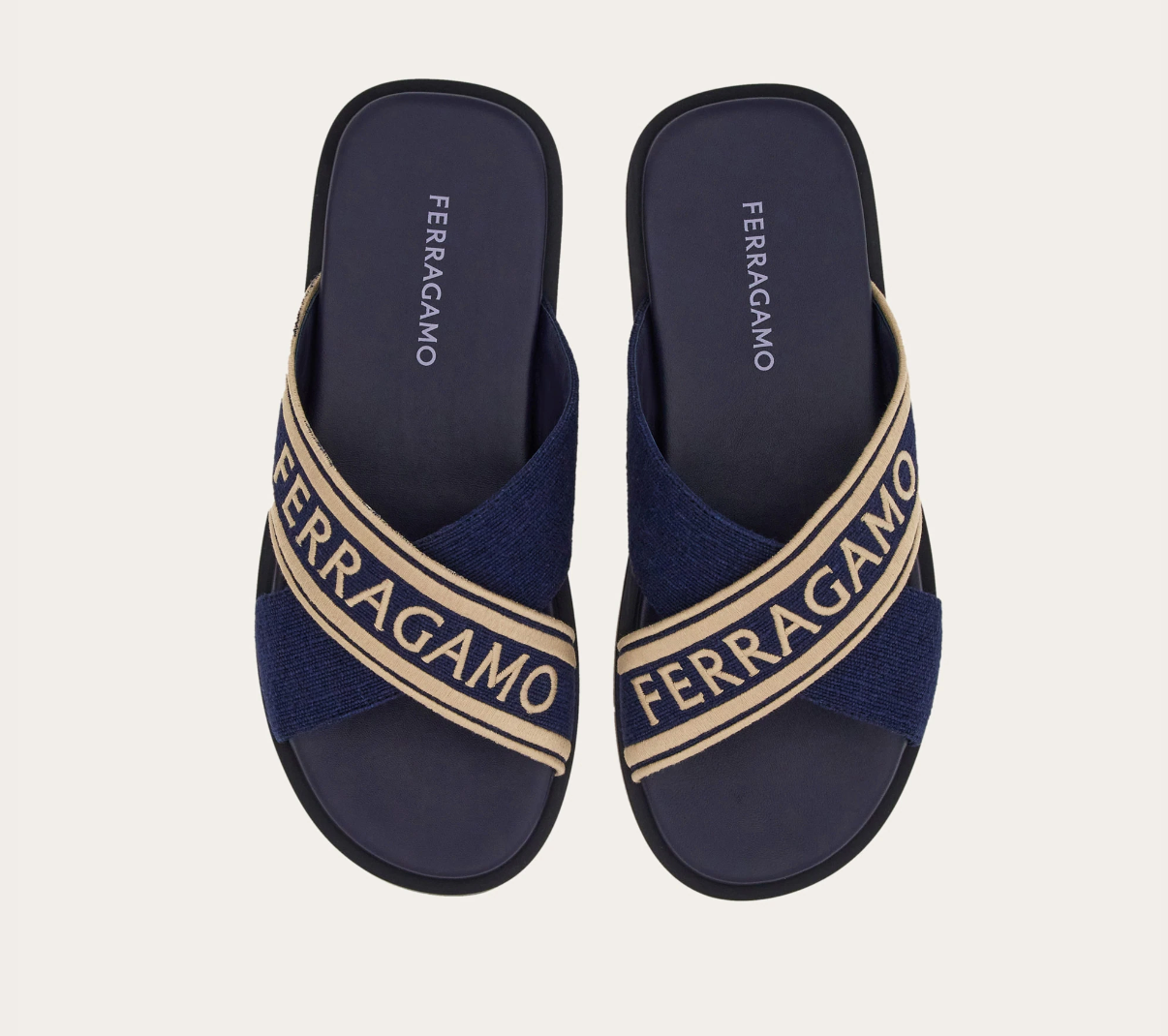 Dép Salvatore Ferragamo Sandal ‘Midnight Blue’ 028587-774206 - Ảnh 5