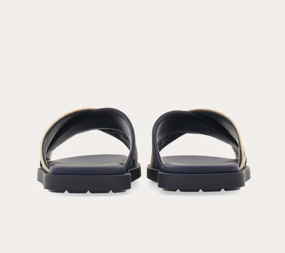 Dép Salvatore Ferragamo Sandal ‘Midnight Blue’ 028587-774206 - Ảnh 4