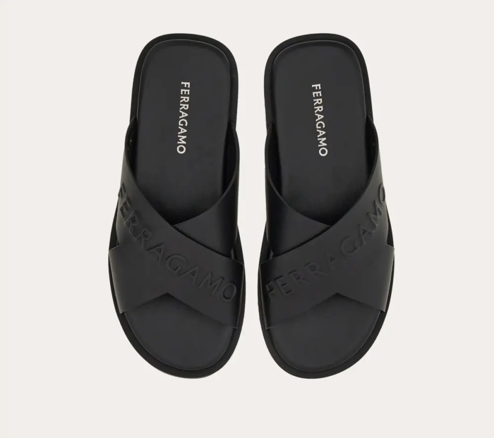 Dép Salvatore Ferragamo Sandal ‘Black’ 028618-774329 - Ảnh 5