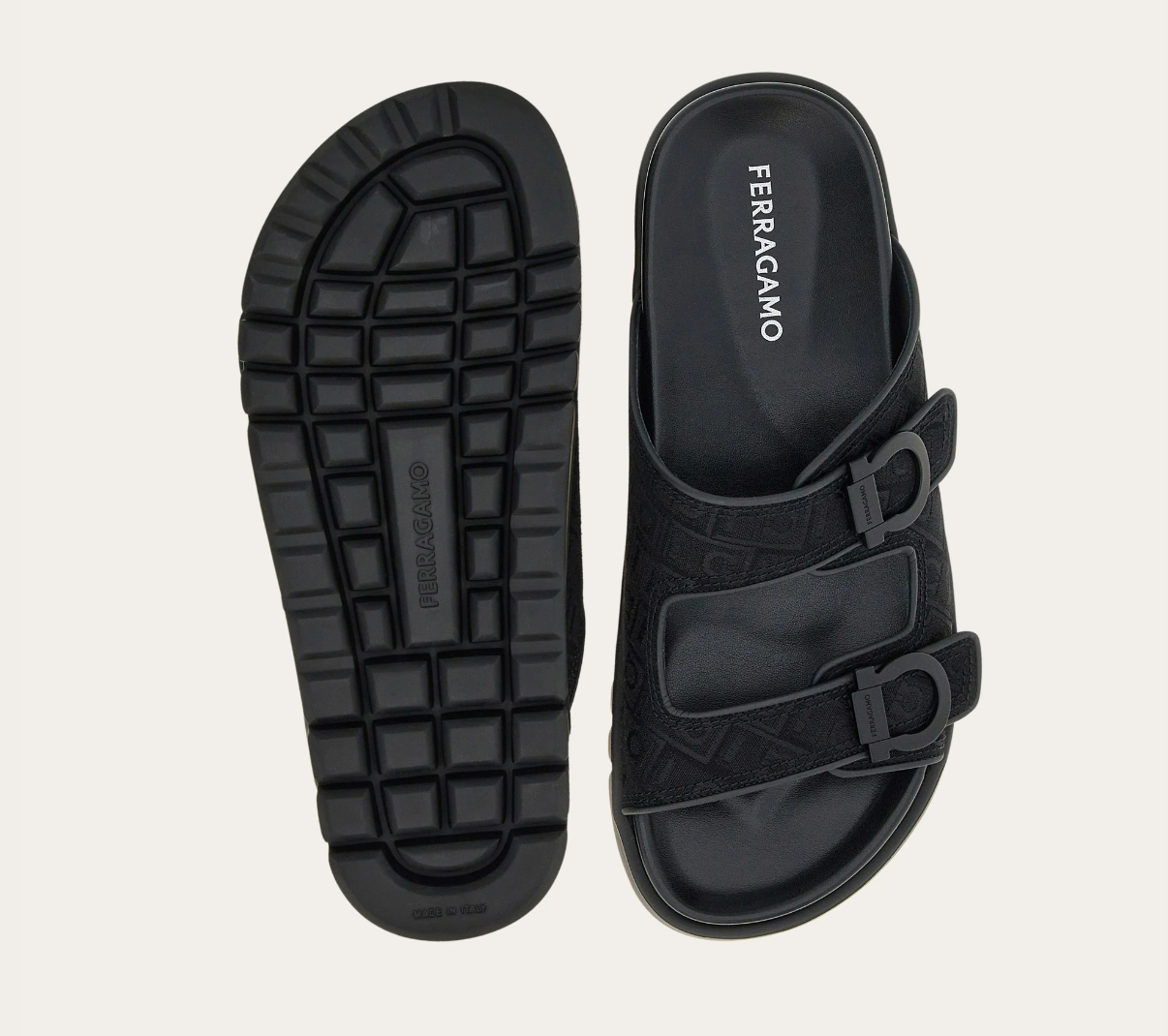 Alternative view of Dép Salvatore Ferragamo Double-strap Sandal ‘Black’ 029157-775573