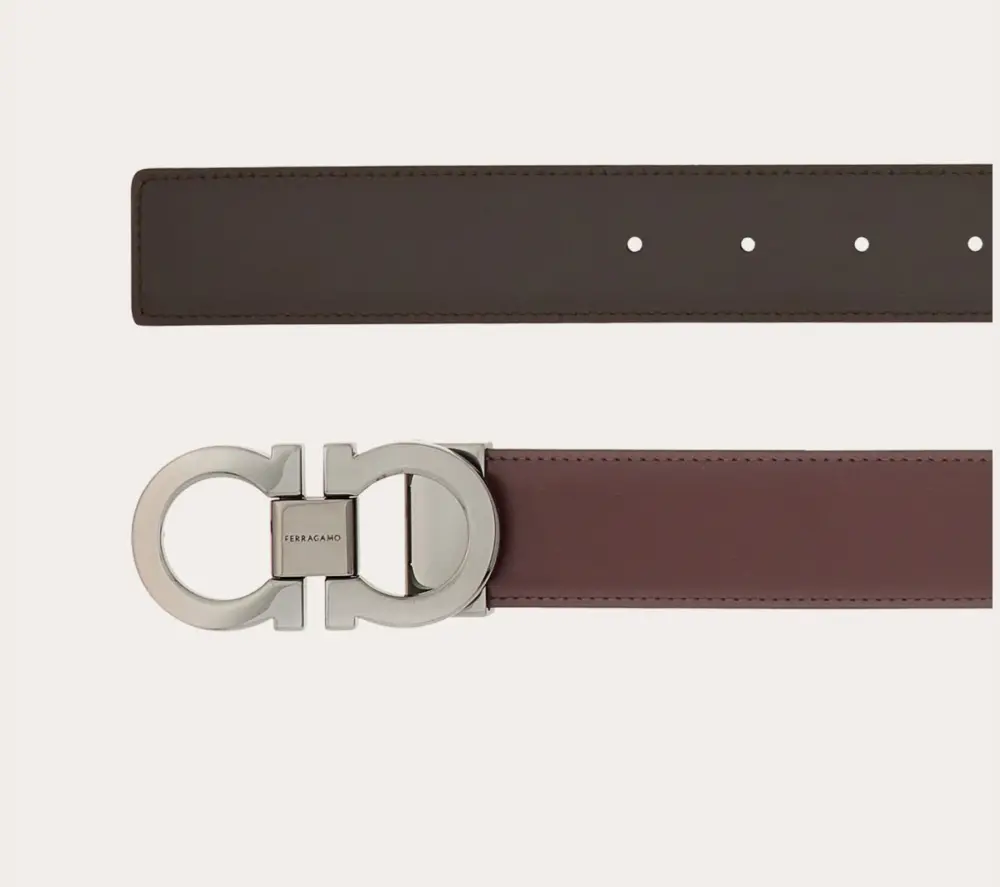 Alternative view of Thắt Lưng Salvatore Ferragamo Adjustable Gancini Belt ‘Oxblood’ 679535-778226