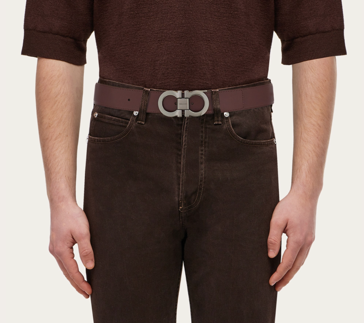 Thắt Lưng Salvatore Ferragamo Adjustable Gancini Belt ‘Oxblood’ 679535-778226 - Ảnh 3