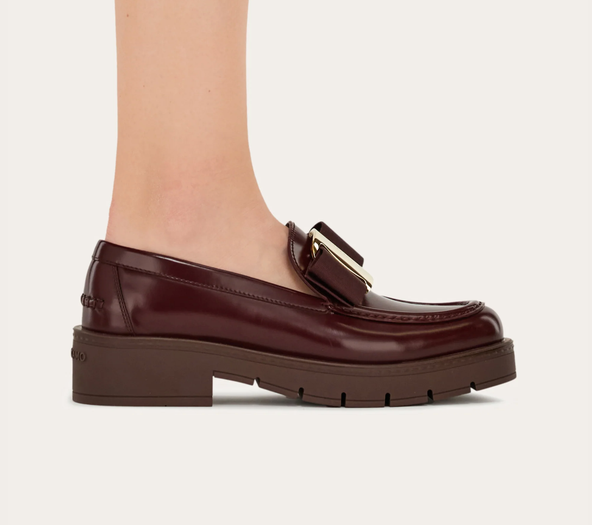 Alternative view of Giày Salvatore Ferragamo Chunky Vara Bow Loafer ‘Oxblood’ 01J060-777355