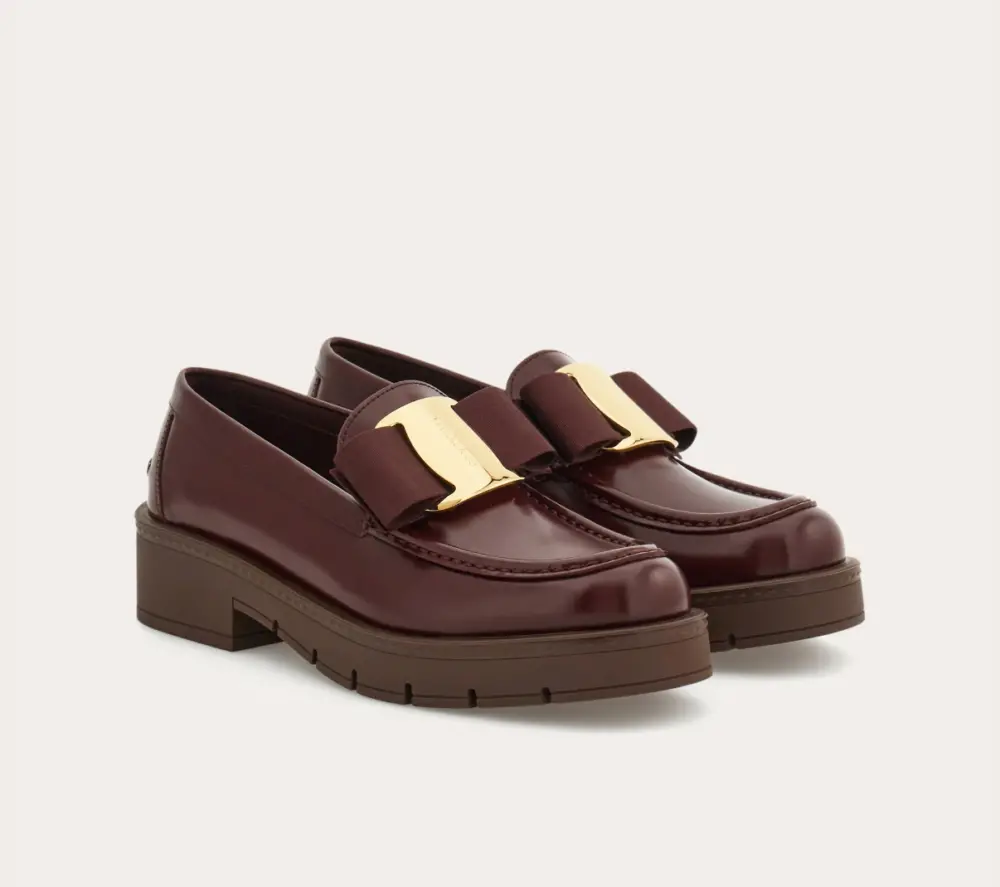 Giày Salvatore Ferragamo Chunky Vara Bow Loafer ‘Oxblood’ 01J060-777355 - Ảnh 3