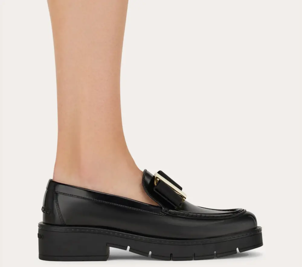 Giày Salvatore Ferragamo Chunky Vara Bow Loafer ‘Black’ 01J060-777353 - Ảnh 5